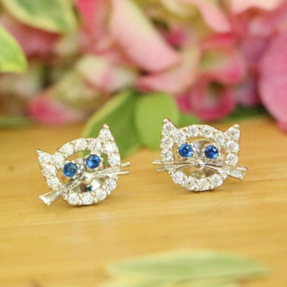 Grand Bazaar Jewelers Jewelry - 925 Sterling Silver with Cubic Zirconia Stones Cat